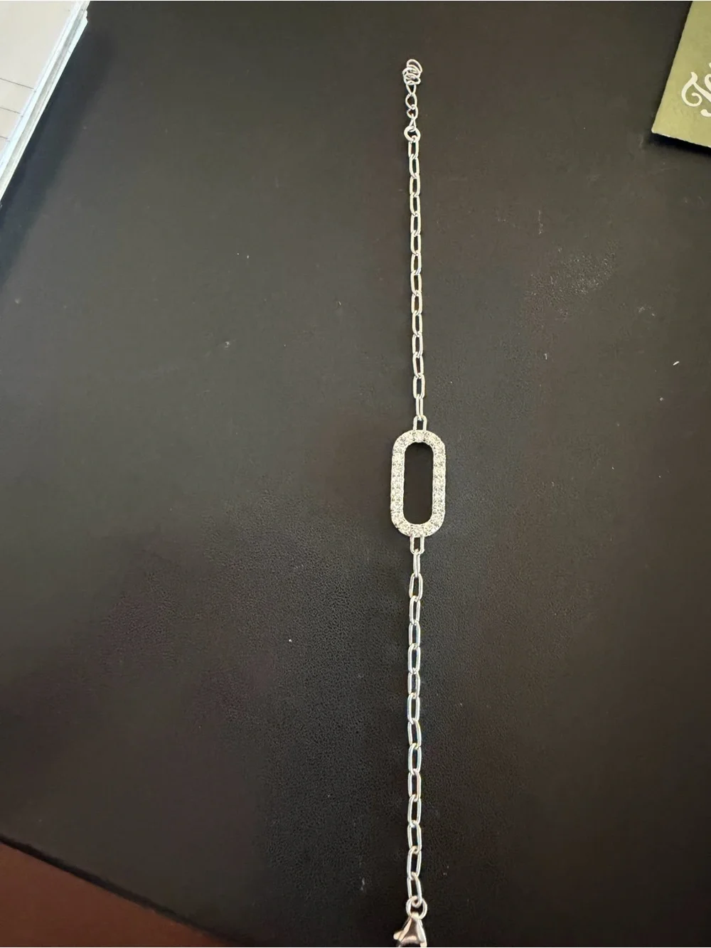 Silver Diamond 1ctw Paperclip Oval Link Bracelet - Women Jewelry
